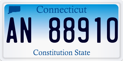 CT license plate AN88910