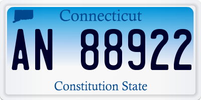 CT license plate AN88922