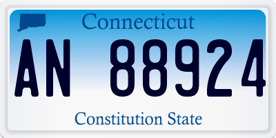 CT license plate AN88924