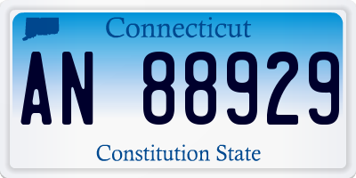 CT license plate AN88929
