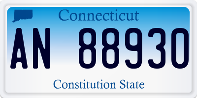 CT license plate AN88930