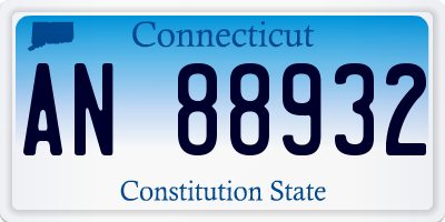 CT license plate AN88932