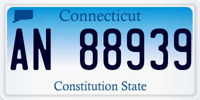 CT license plate AN88939