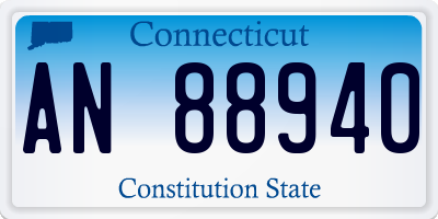 CT license plate AN88940