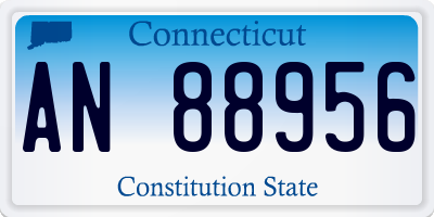 CT license plate AN88956