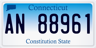 CT license plate AN88961