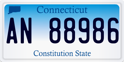 CT license plate AN88986