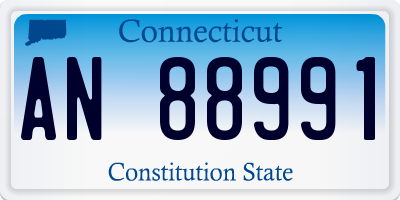CT license plate AN88991