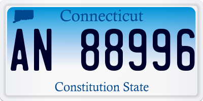 CT license plate AN88996
