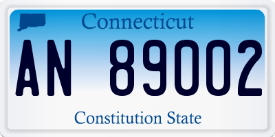 CT license plate AN89002