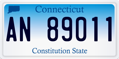 CT license plate AN89011