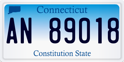 CT license plate AN89018