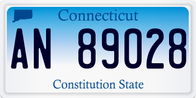 CT license plate AN89028