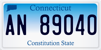 CT license plate AN89040