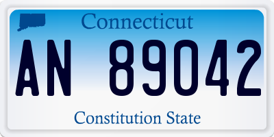 CT license plate AN89042