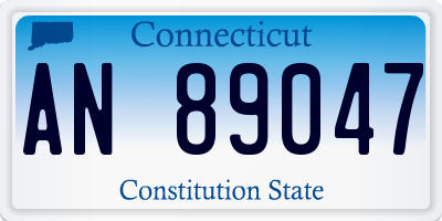 CT license plate AN89047