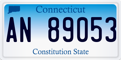 CT license plate AN89053