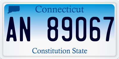 CT license plate AN89067