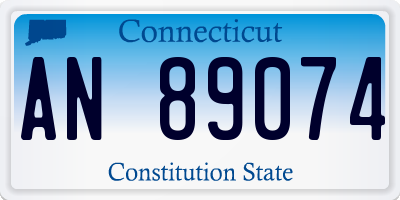 CT license plate AN89074