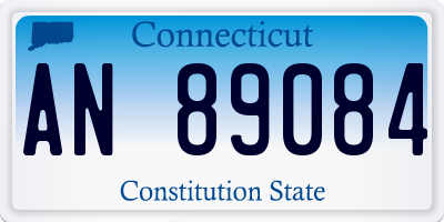 CT license plate AN89084