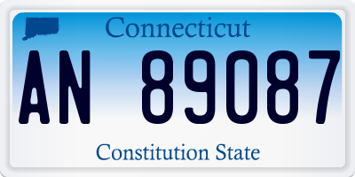 CT license plate AN89087