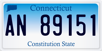 CT license plate AN89151