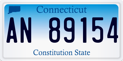 CT license plate AN89154
