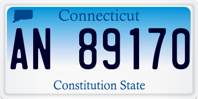 CT license plate AN89170