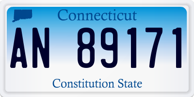 CT license plate AN89171