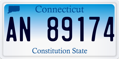 CT license plate AN89174