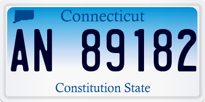 CT license plate AN89182