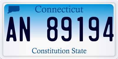 CT license plate AN89194