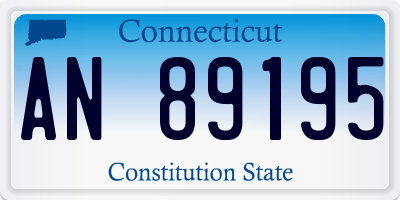 CT license plate AN89195