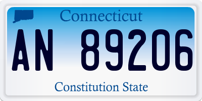 CT license plate AN89206