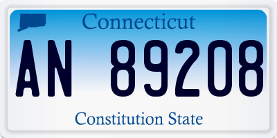 CT license plate AN89208