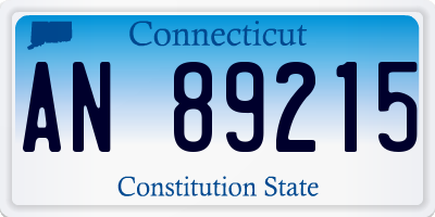 CT license plate AN89215
