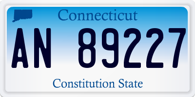 CT license plate AN89227