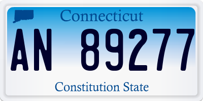 CT license plate AN89277