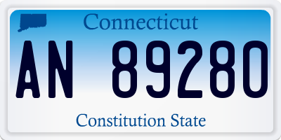 CT license plate AN89280