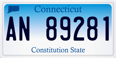 CT license plate AN89281