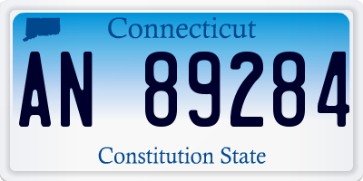 CT license plate AN89284