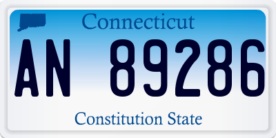 CT license plate AN89286