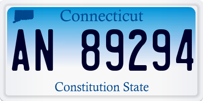 CT license plate AN89294