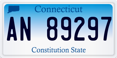 CT license plate AN89297