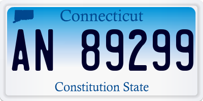 CT license plate AN89299