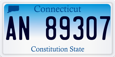 CT license plate AN89307