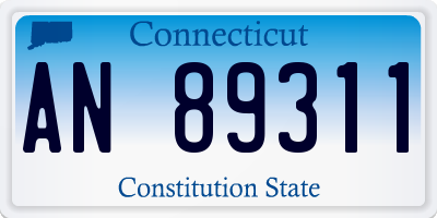 CT license plate AN89311