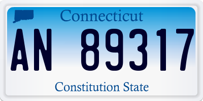 CT license plate AN89317