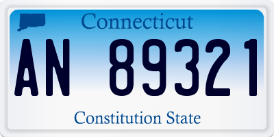 CT license plate AN89321