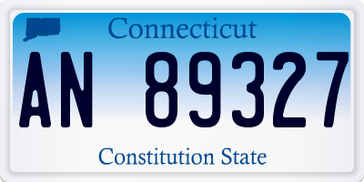 CT license plate AN89327
